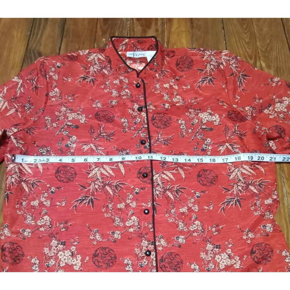 The Tog Shop Red/Black Asian Style Blouse 14 NWT - Picture 10 of 16